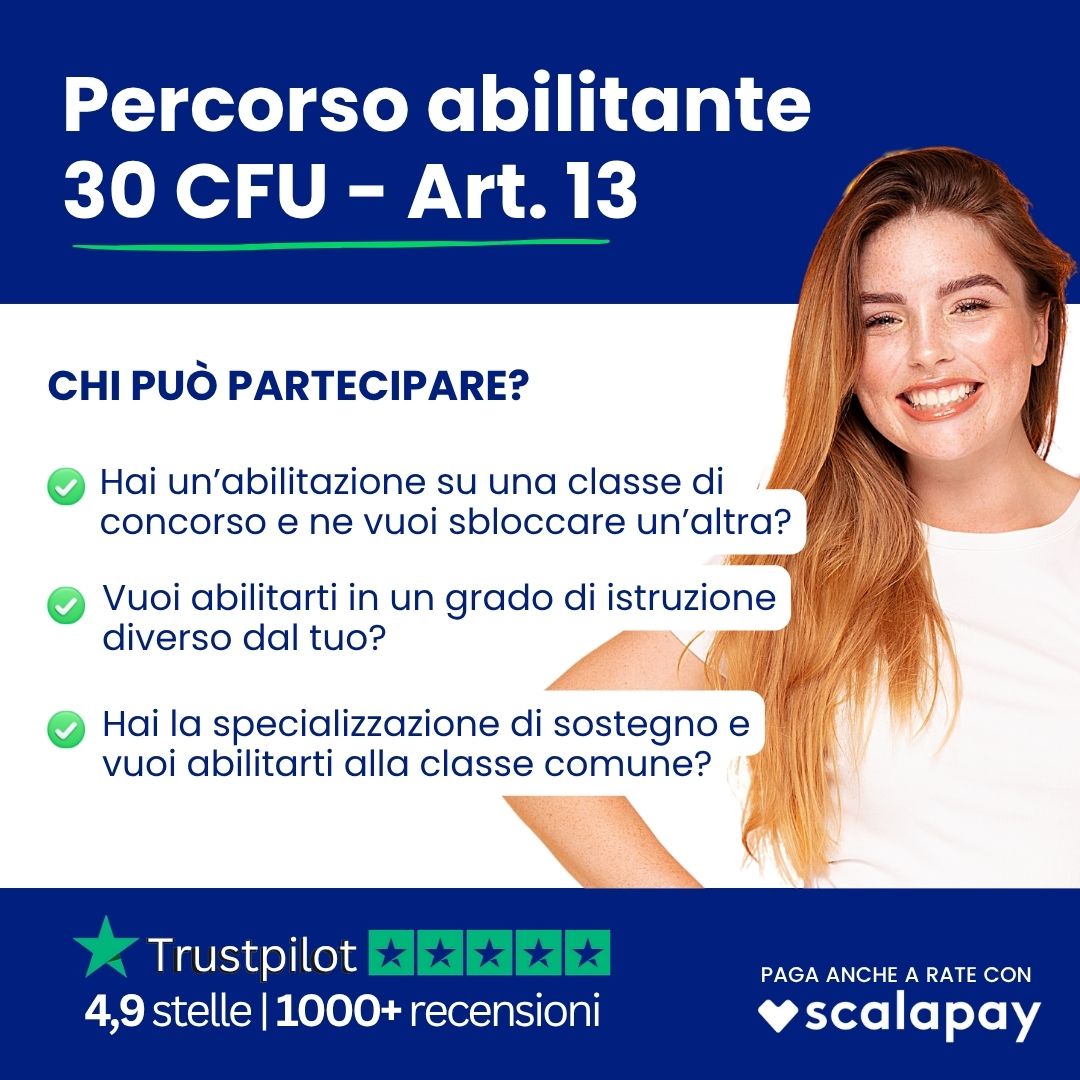 Corso 30 CFU - Art. 13