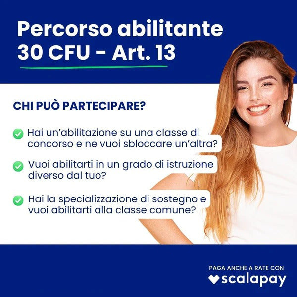Corso 30 CFU - Art. 13