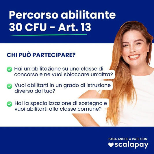 Corso 30 CFU - Art. 13