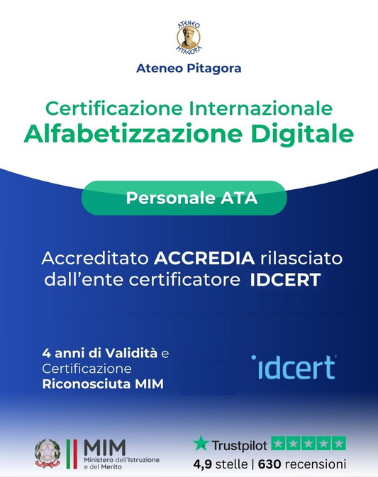 ALFABETIZZAZIONE DIGITALE IDCERT DIGCOMP  2.2
